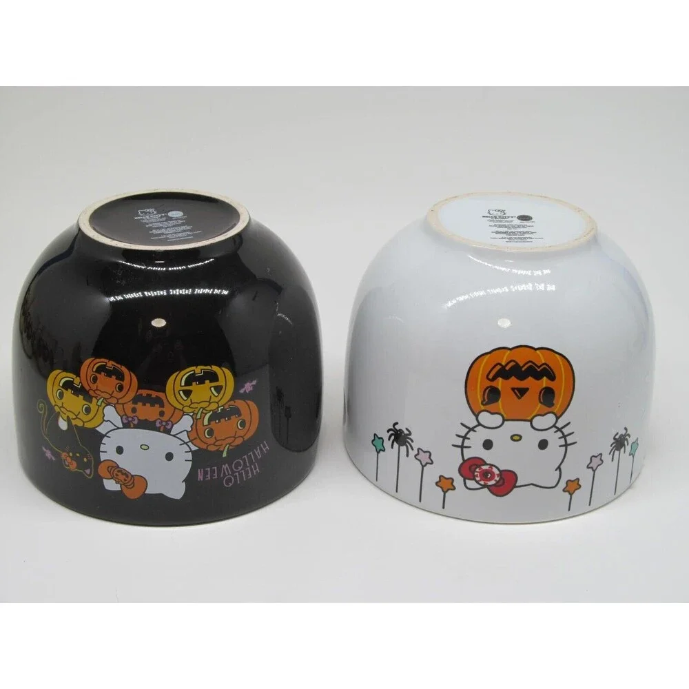 Hello Kitty By Sanrio Set Of 2 Raman Noodle  Pasta Rice Bowls VGC